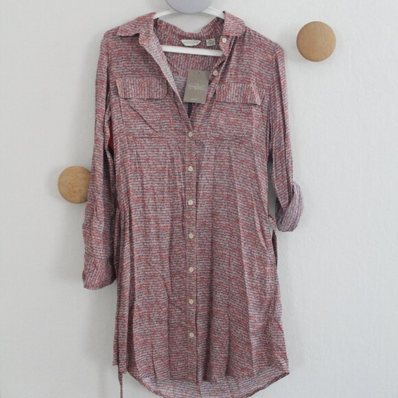 Anthropologie Tops - Anthropologie x 11•1• Tylho  Button Front Shirt Dress / Tunic Size Small - NEW